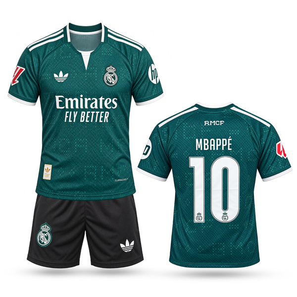 Real Madrid Copii Echipament De Fotbal Deplasare, Mbappe. 26/27