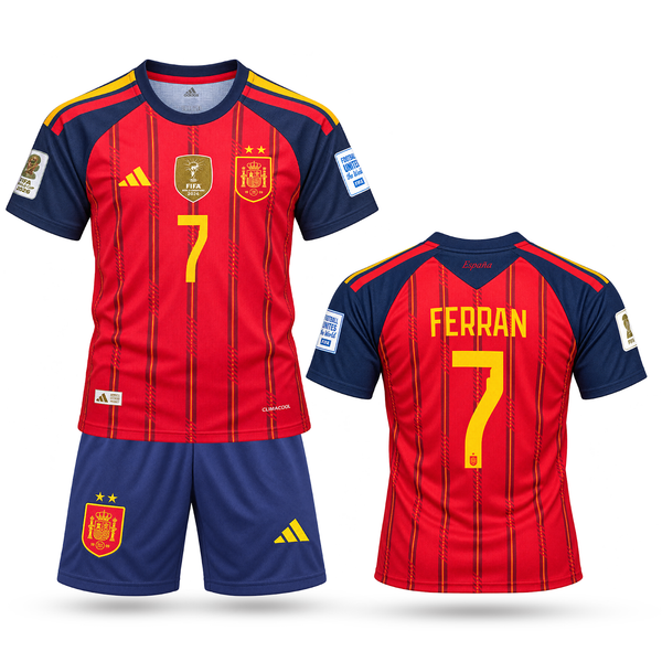Spania Echipament De Fotbal Pentru Copii, Ferran. World Cup 2026