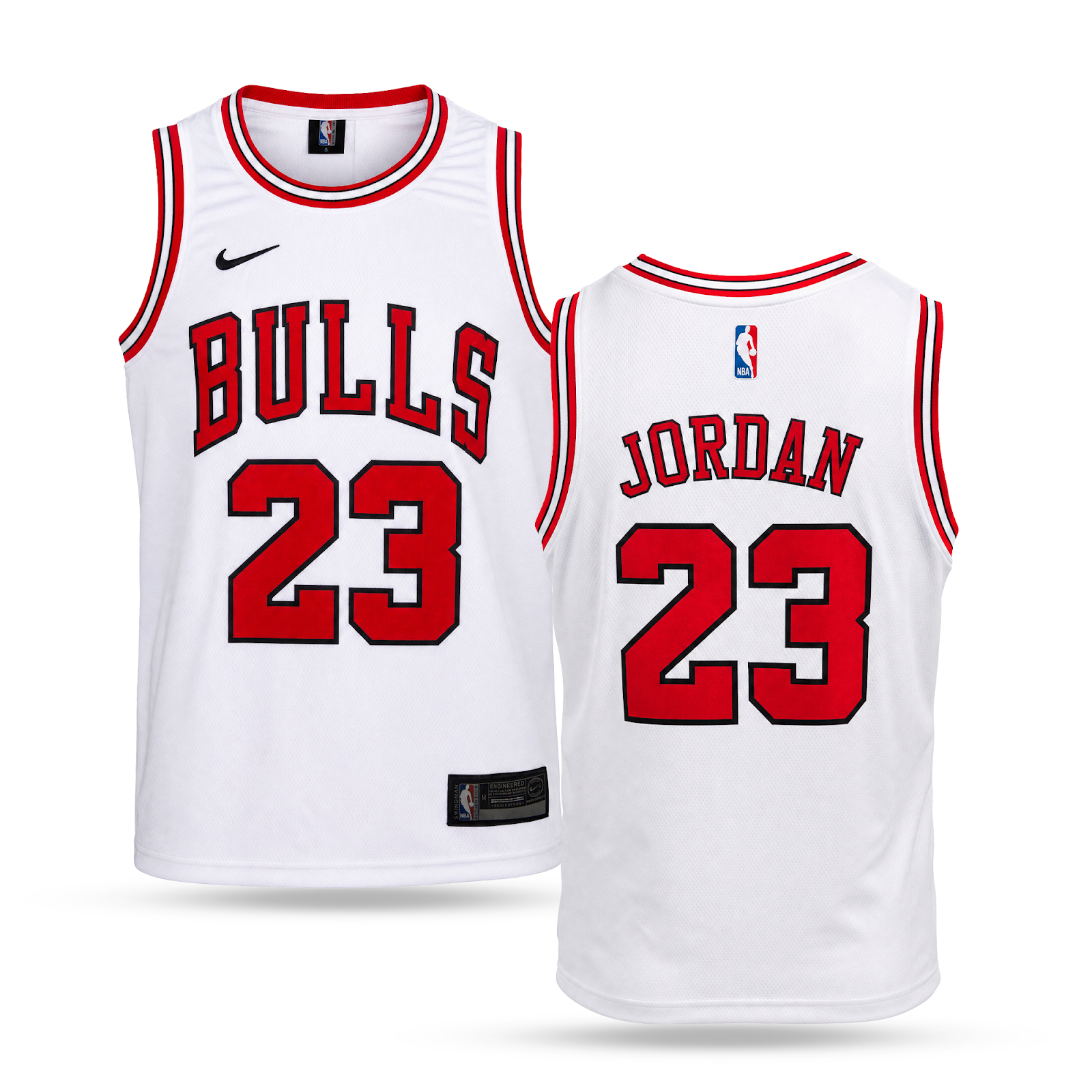 Tricou de baschet, bărbați, Chicago Bulls, Jordan, alb