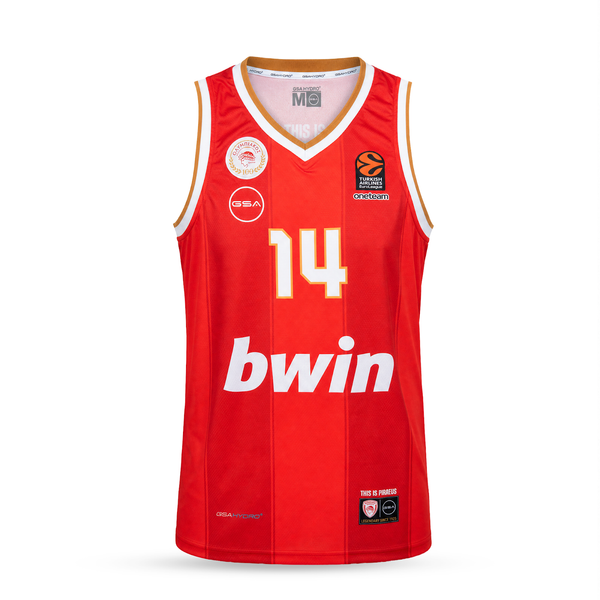 Tricou de baschet, bărbați, Olympiacos, Vezenkov. EuroLeague 2025