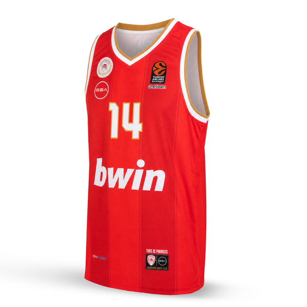 Tricou de baschet, bărbați, Olympiacos, Vezenkov. EuroLeague 2025