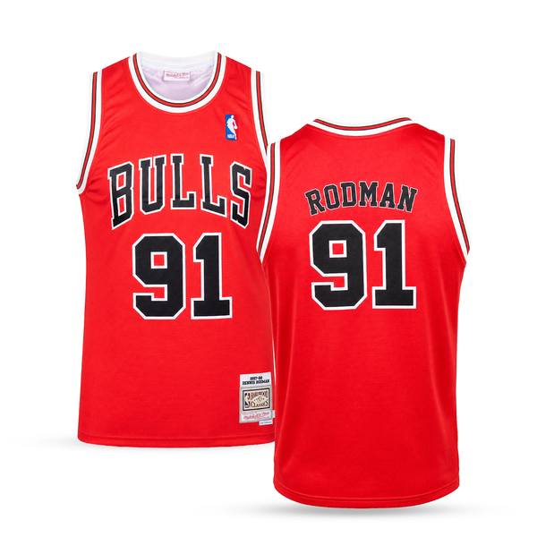 Chicago Bulls Bărbați Retro Maiou De Baschet, Rodman. Hardwood Classics, Roșu