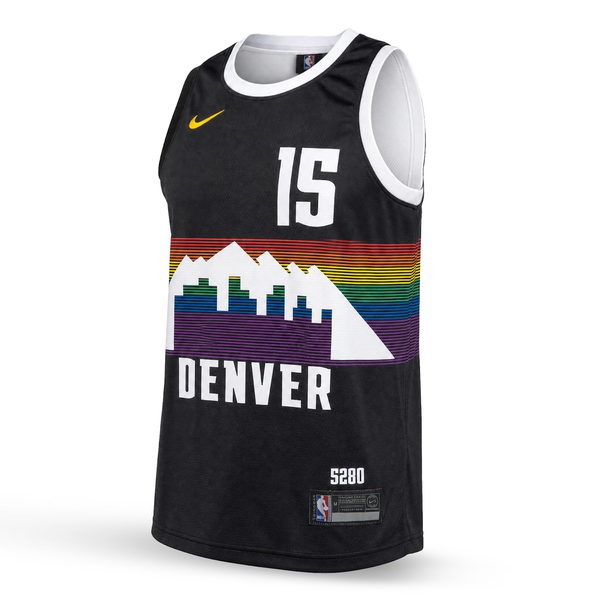 Denver Nuggets Tricou De Baschet Bărbătesc, Jokic. Negru