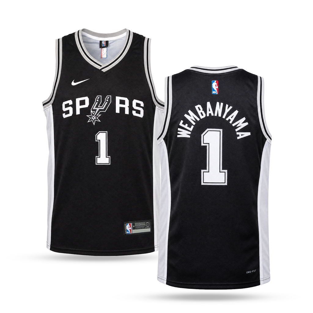 San Antonio Spurs Tricou De Baschet Pentru Bărbați, Wembanyama. Negru