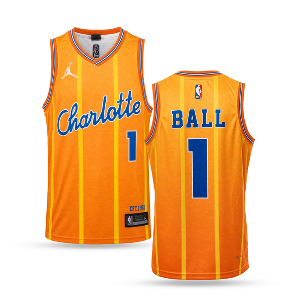 Charlotte Hornets Tricou De Baschet Pentru Bărbați, Ball. Portocaliu