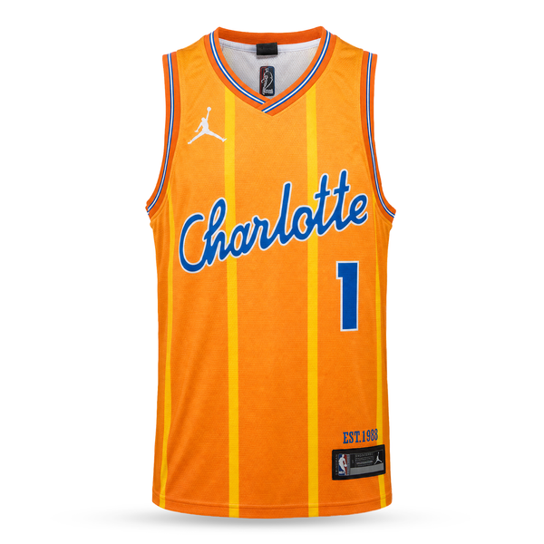 Charlotte Hornets Tricou De Baschet Pentru Bărbați, Ball. Portocaliu