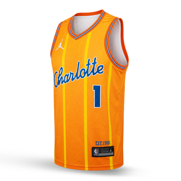 Charlotte Hornets Tricou De Baschet Pentru Bărbați, Ball. Portocaliu