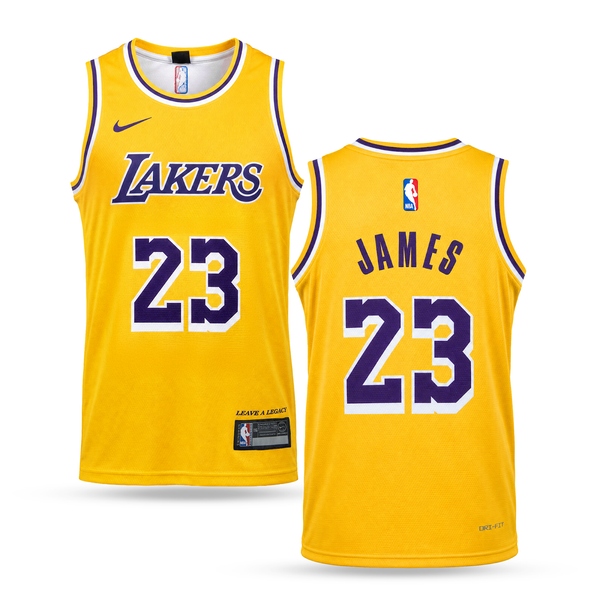 LA Lakers Maiou De Baschet, James. 26/27, Galben