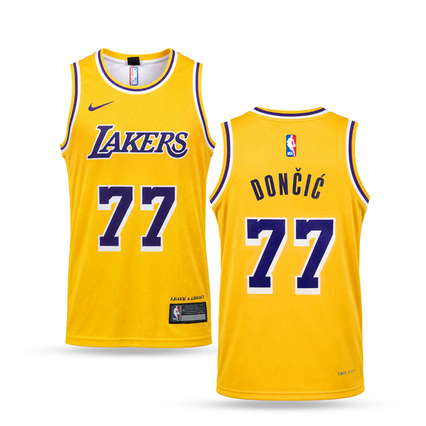LA Lakers Tricou De Baschet Pentru Bărbați, Doncic. 26/27, Galben