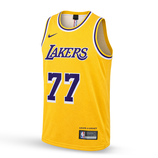 LA Lakers Tricou De Baschet Pentru Bărbați, Doncic. 26/27, Galben