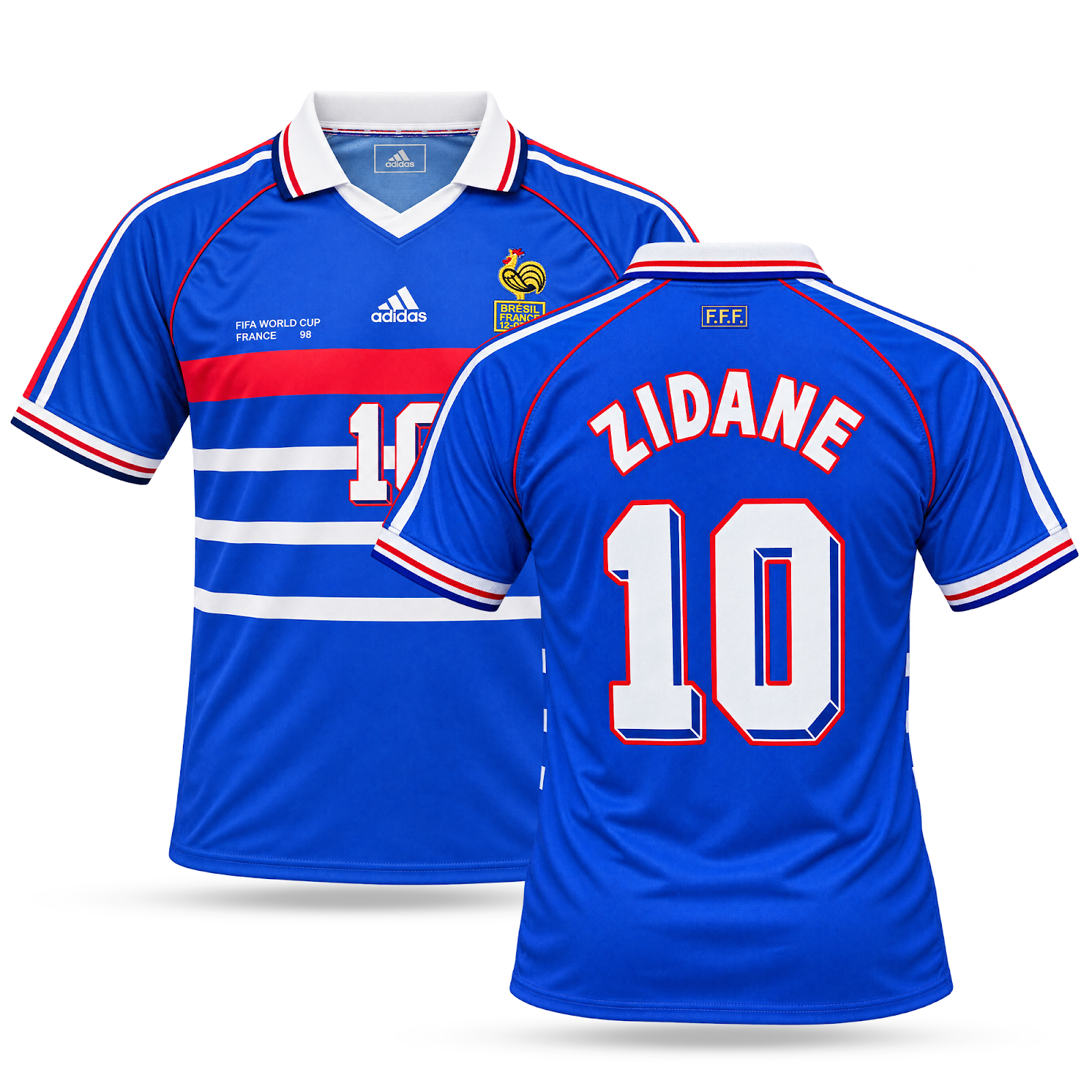 Tricou de fotbal, bărbați, Franţa, Zidane, Cupa mondială de Franţa 1998