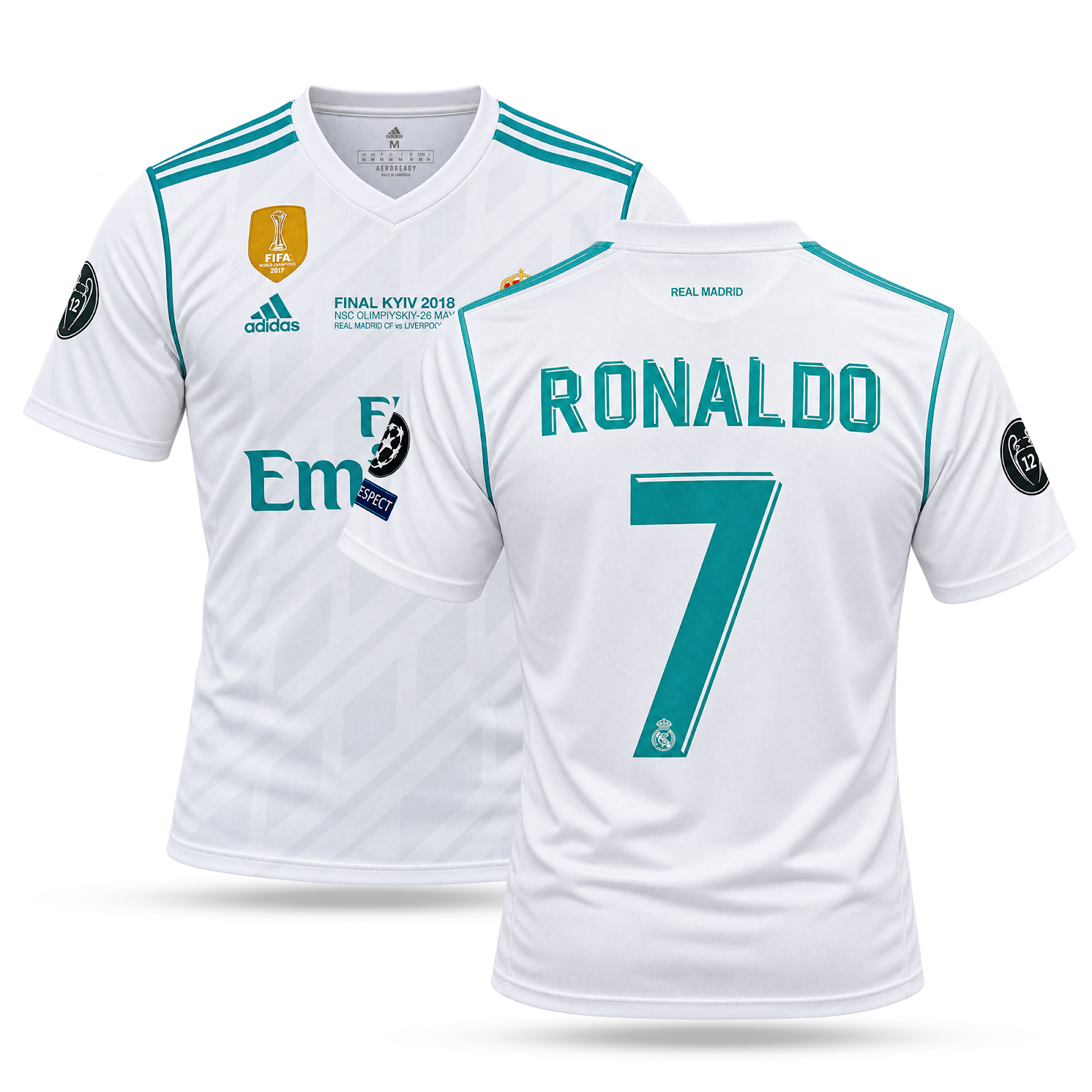 Tricou de fotbal, bărbați, Real Madrid, Ronaldo. Finala CL 2018