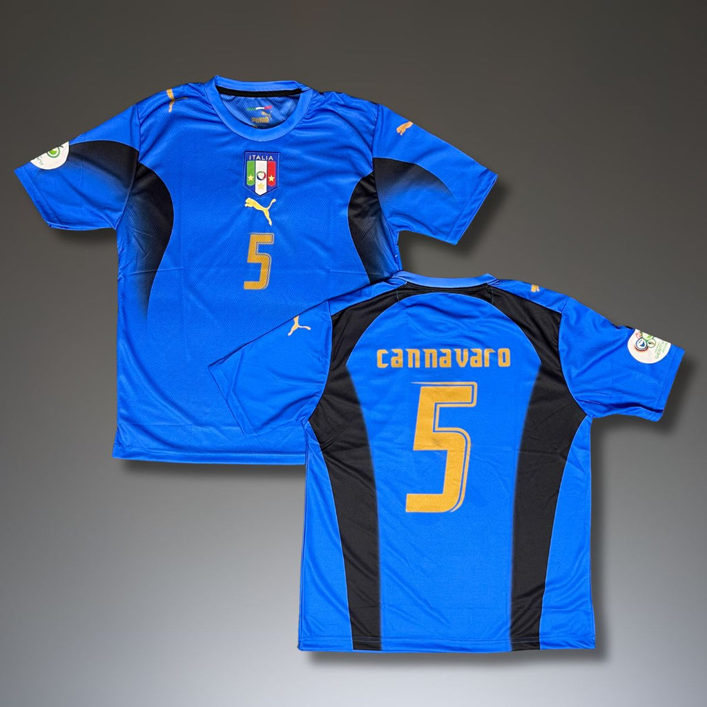 Tricou de fotbal pentru bărbați, Italia, Cannavaro. Cupa Mondială 2006