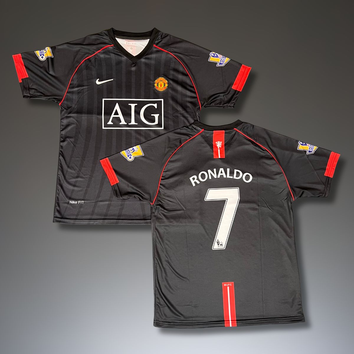 Tricou de fotbal de rezervă pentru bărbați, Manchester United, Ronaldo. Clasic 07/08