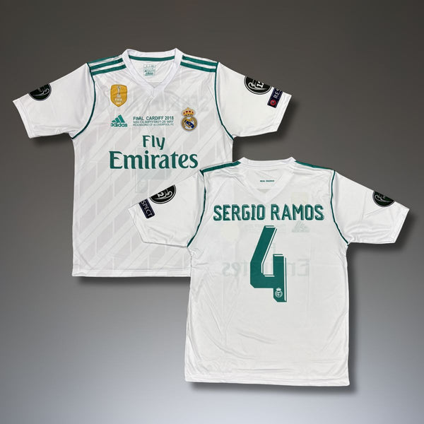 Tricou de fotbal pentru bărbați, Real Madrid, Ramos. Finala CL 2018