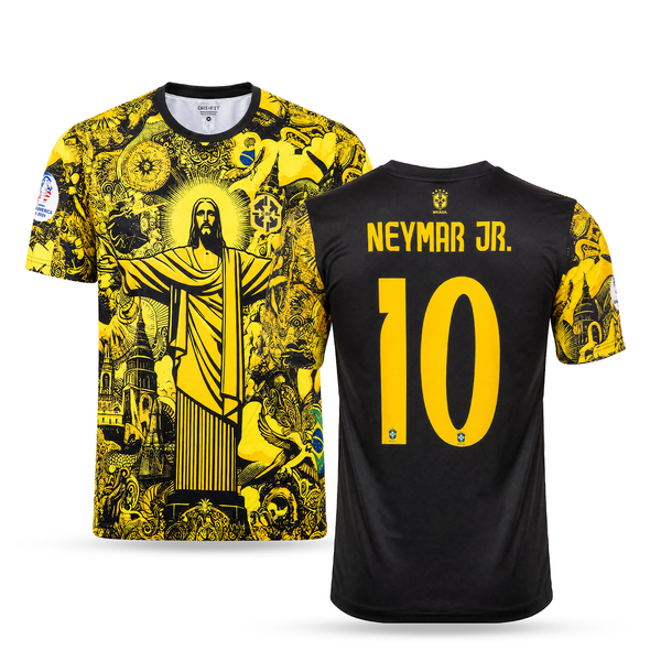 Tricou de fotbal pentru bărbați Brazilia, galben, Neymar. Ediție specială