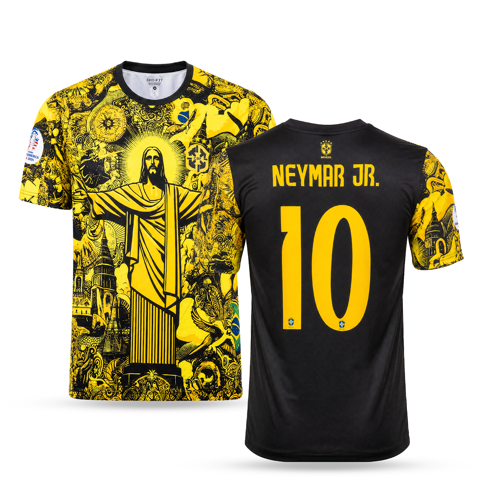 Tricou de fotbal pentru bărbați Brazilia, galben, Neymar. Ediție specială