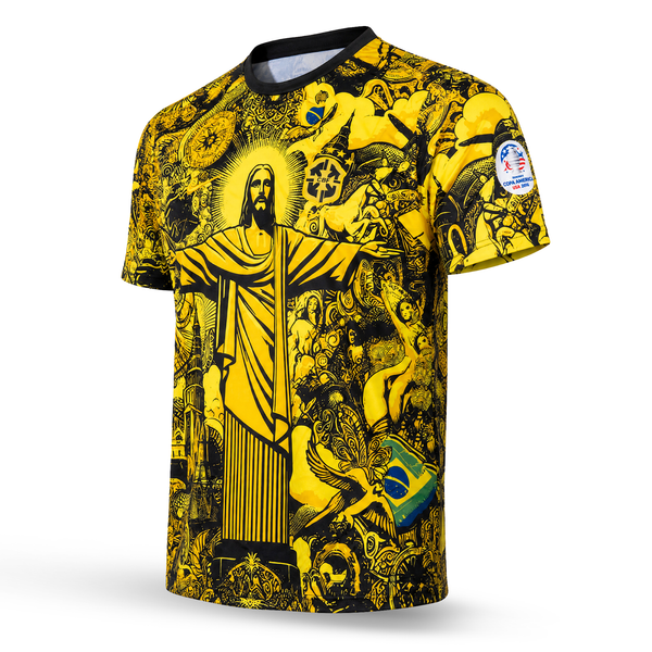 Tricou de fotbal pentru bărbați Brazilia, galben, Neymar. Ediție specială