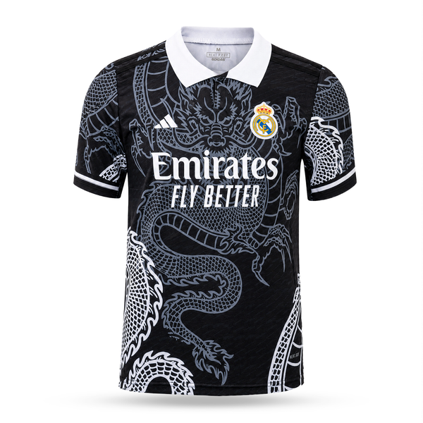 Tricou de fotbal Real Madrid pentru bărbați, Mbappe. Ediția dragonului negru 2025
