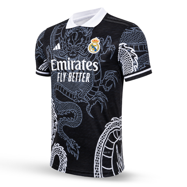 Tricou de fotbal Real Madrid pentru bărbați, Mbappe. Ediția dragonului negru 2025