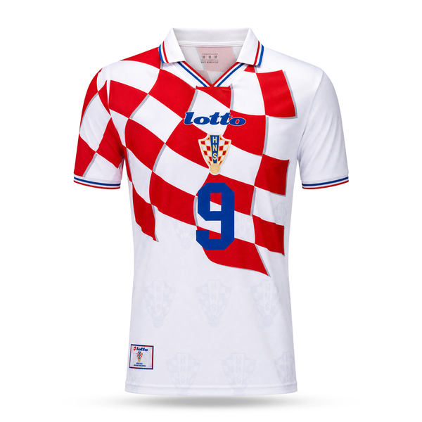 Tricou de fotbal pentru bărbați Croația, Shuker. Cupa Mondială Franța 1998