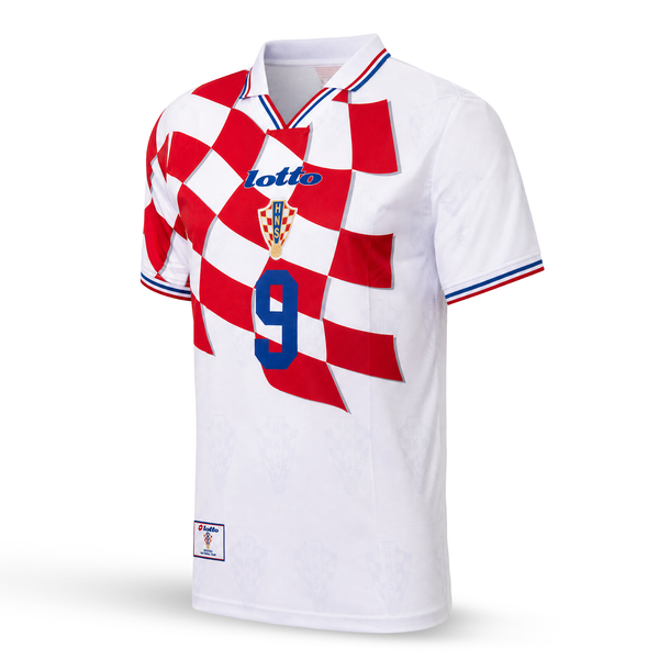 Tricou de fotbal pentru bărbați Croația, Shuker. Cupa Mondială Franța 1998