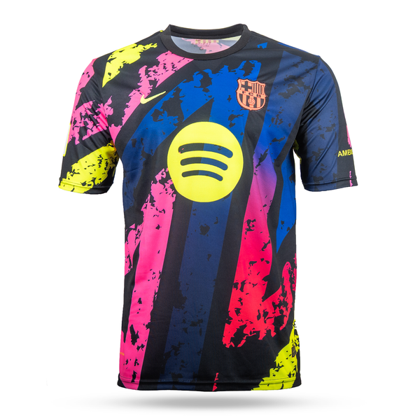Tricou de fotbal fluorescent pentru bărbați Barcelona, Yamal. Ediție în culori neon