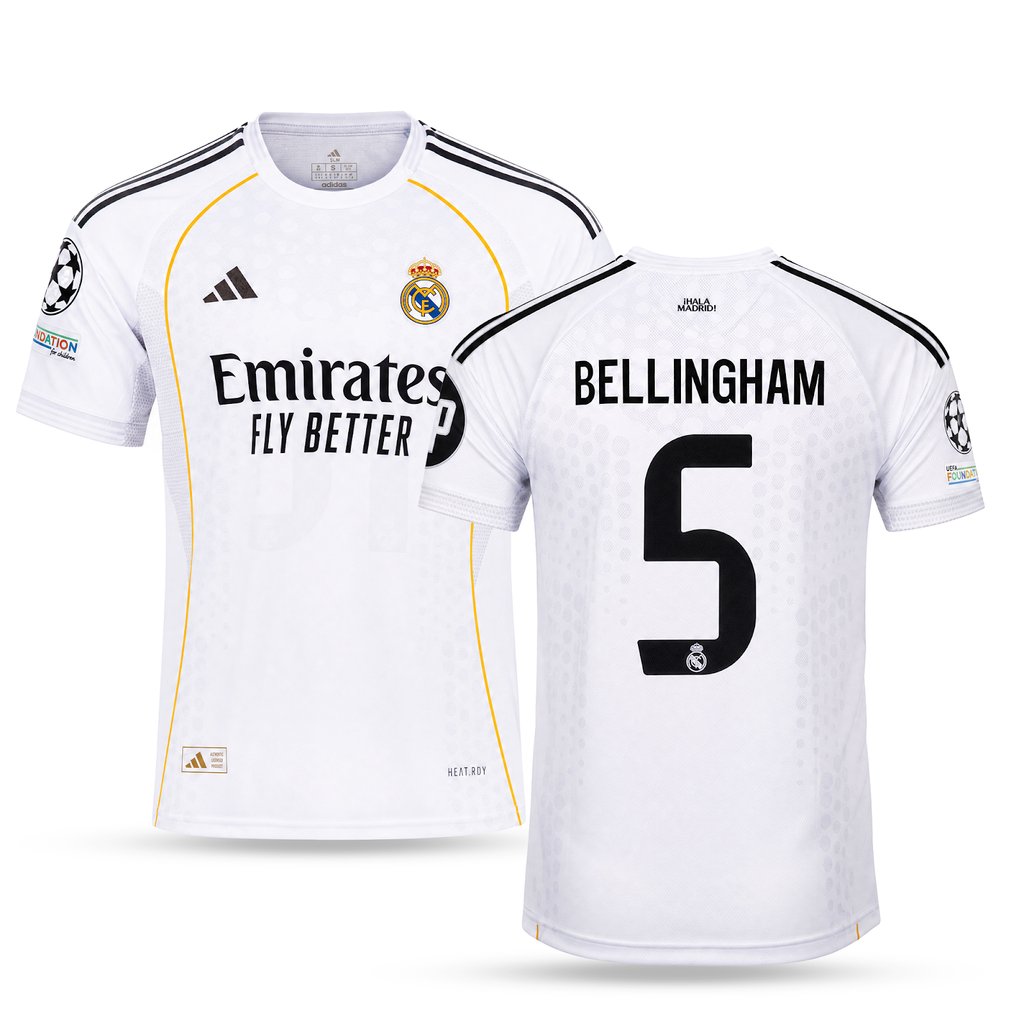 Tricou de fotbal pentru bărbați Real Madrid, Bellingham. 25/26