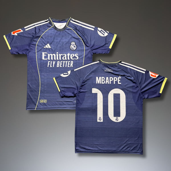 Tricou de fotbal de rezervă pentru bărbați Real Madrid, Mbappé. 25/26