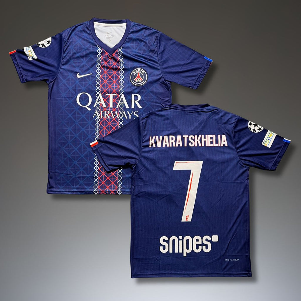 Tricou de fotbal pentru bărbați PSG, Kvaratskhelia. 25/26