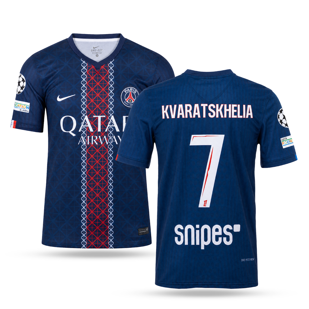 Tricou de fotbal pentru bărbați PSG, Kvaratskhelia. 25/26