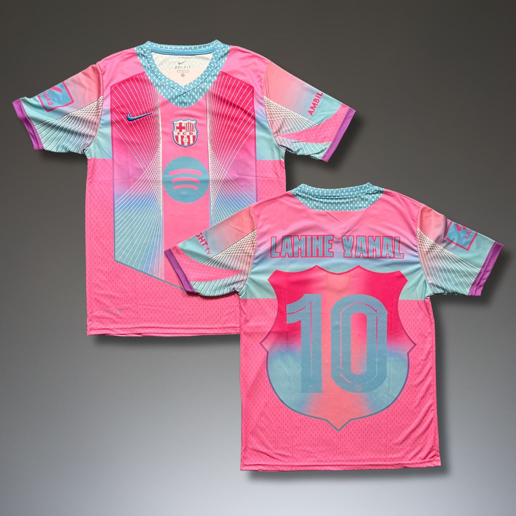 Tricou de fotbal pentru bărbați Barcelona, Yamal. Ediție specială roz