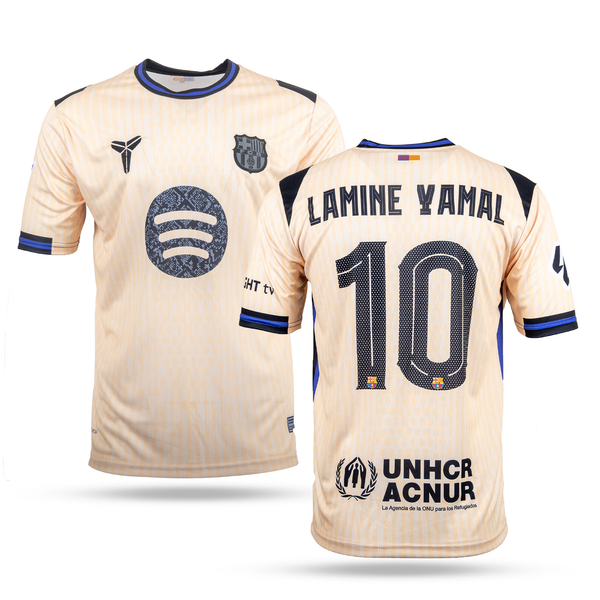 Tricou de fotbal pentru bărbați Barcelona, Yamal. Ediție specială albă