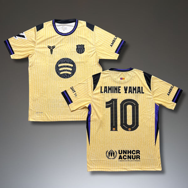 Tricou de fotbal pentru bărbați Barcelona, Yamal. Ediție specială albă