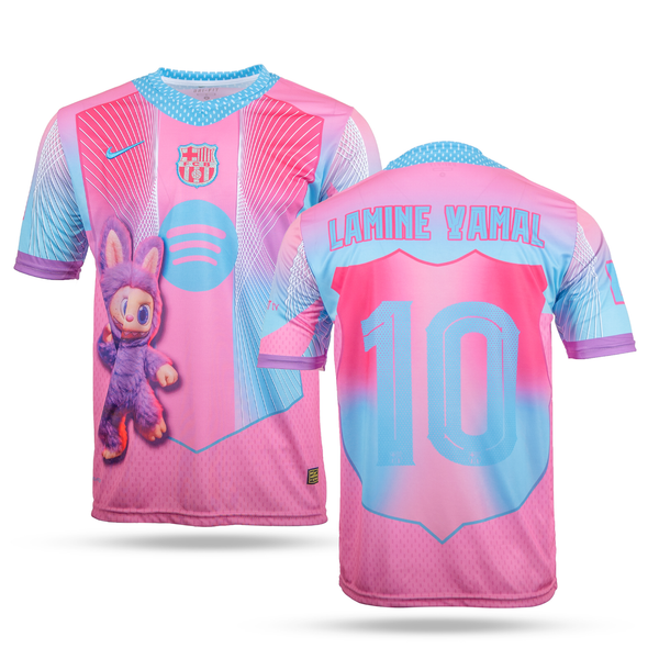 Tricou de fotbal pentru bărbați Barcelona, Yamal. Ediție specială roz Labubu
