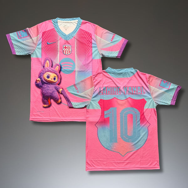 Tricou de fotbal pentru bărbați Barcelona, Yamal. Ediție specială roz Labubu