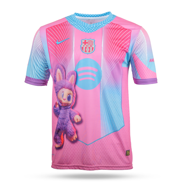 Tricou de fotbal pentru bărbați Barcelona, Yamal. Ediție specială roz Labubu