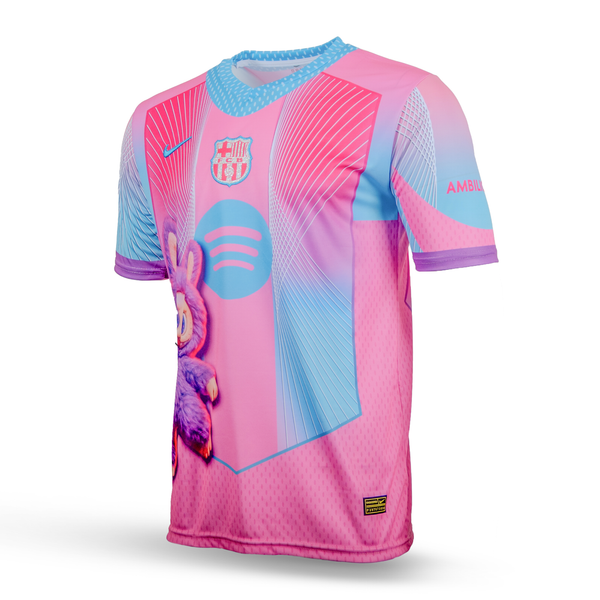 Tricou de fotbal pentru bărbați Barcelona, Yamal. Ediție specială roz Labubu