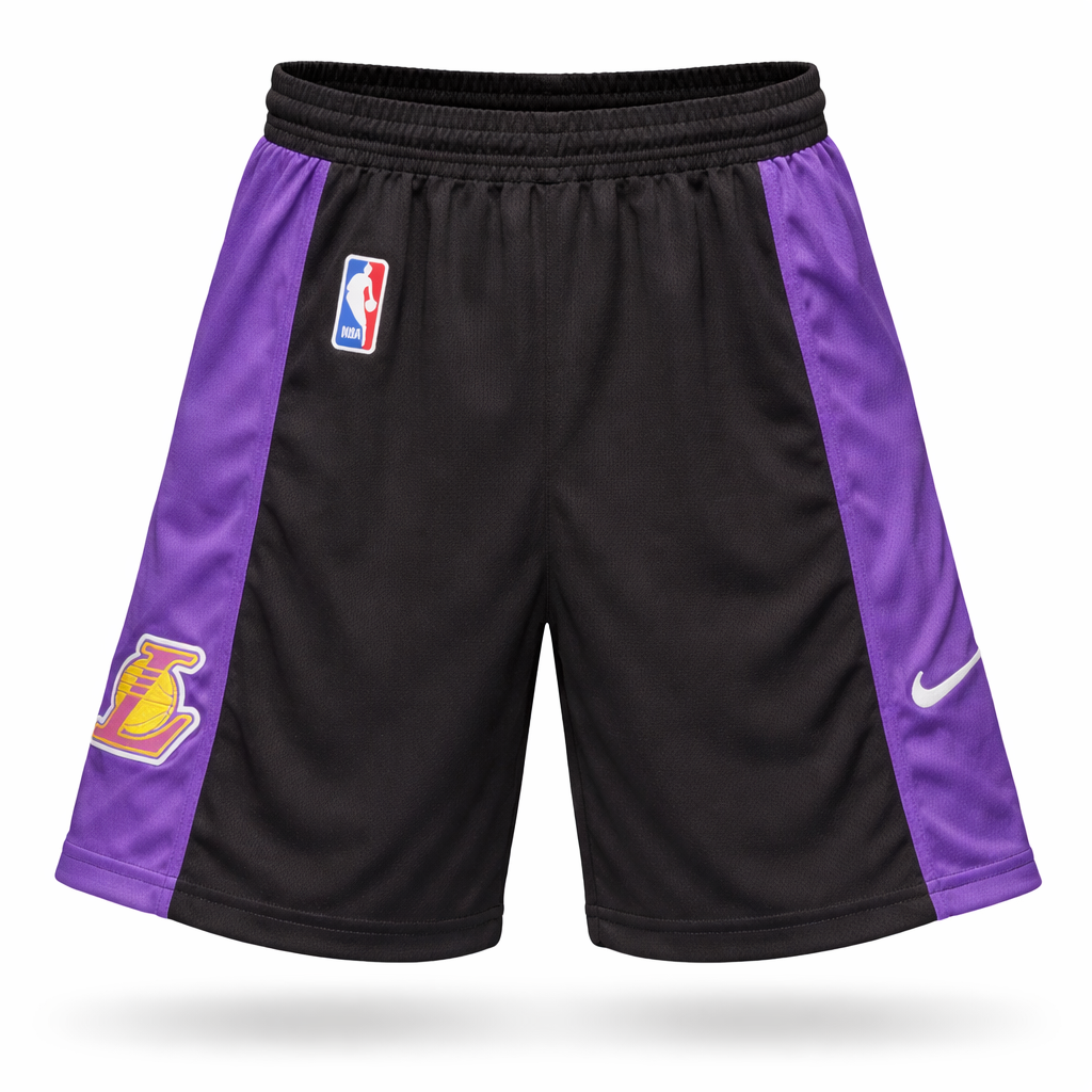 LA Lakers Pantaloni Scurți De Bărbați. Negri-Mov