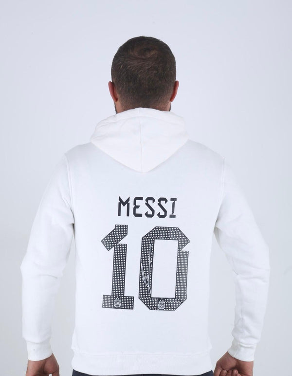 Argentina Hanorac Bărbați, Messi. Alb