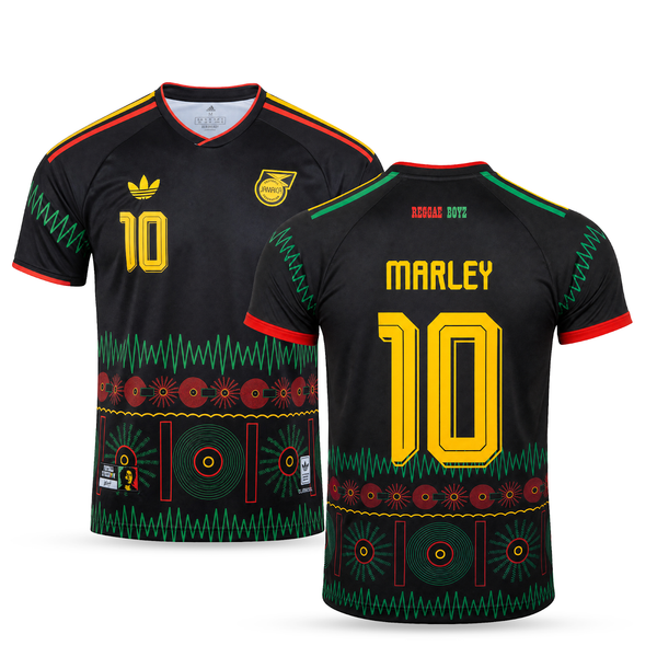 Jamaica Tricou De Fotbal Pentru Bărbați, Bob Marley. Bob Marley Edition, Negru
