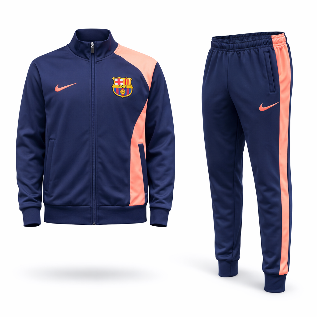 Barcelona bărbați echipament sport. 25/26, albastru închis